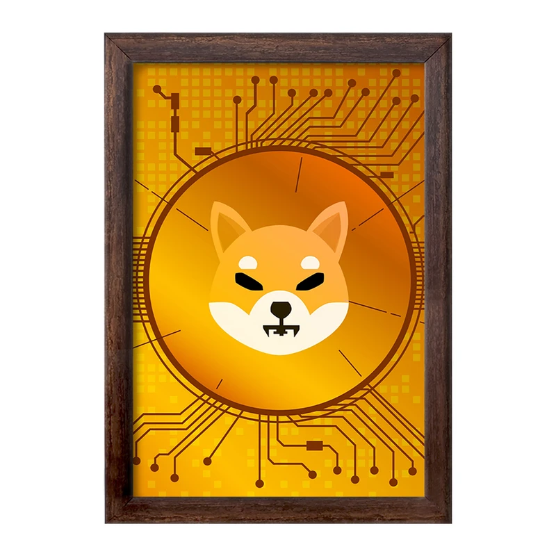 تابلو خندالو طرح ارز دیجیتال شیبا اینو Shiba Inu  کد 10879