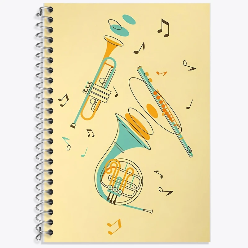 دفتر زبان 50 برگ خندالو مدل سه خط طرح موسیقی کد F8846