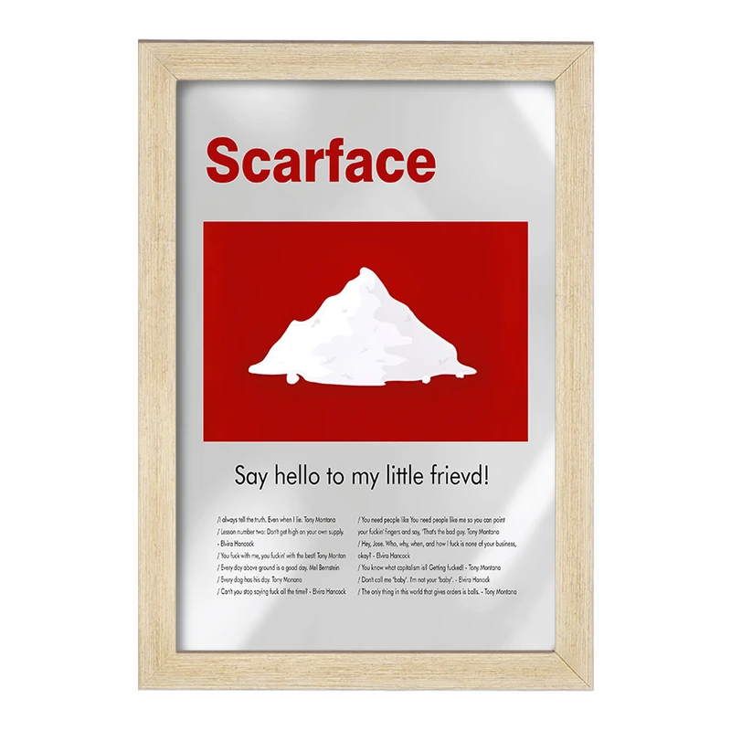 تابلو خندالو طرح صورت زخمی (scarface) کد F13846