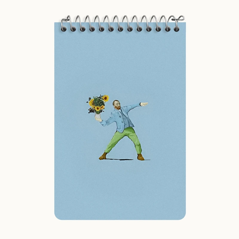 دفتر یادداشت 50 برگ خندالو طرح ونسان ونگوگ کد F5106