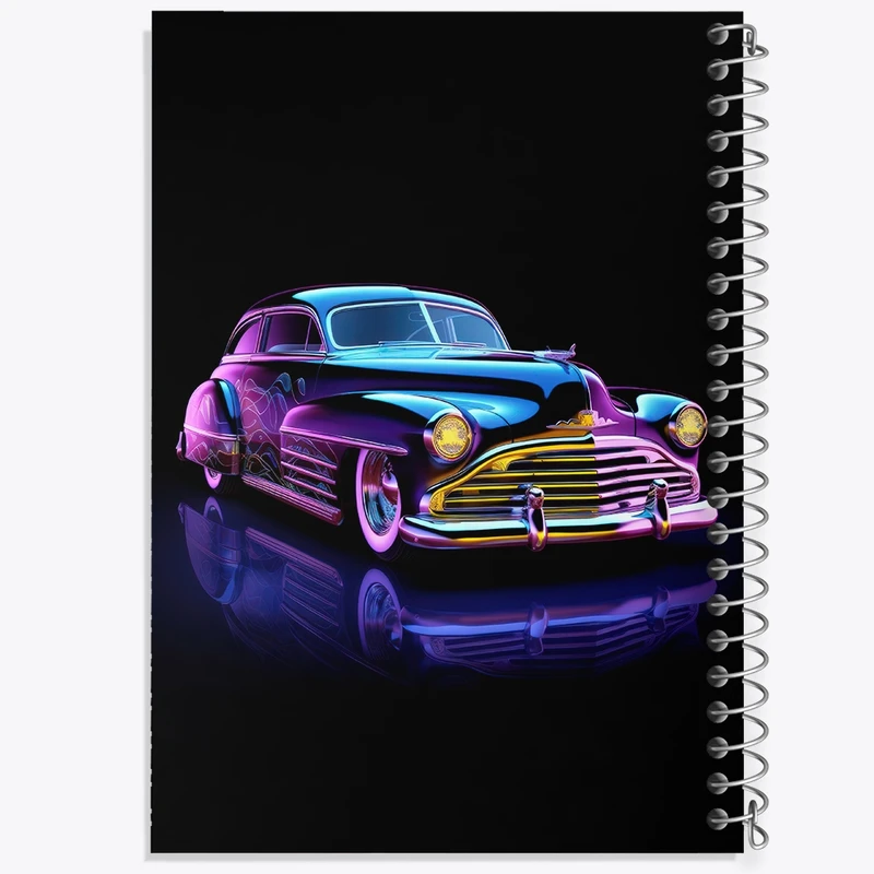 دفتر طراحی 50 برگ خندالو طرح ماشین کلاسیک کد F3215