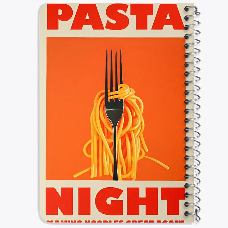 دفتر یادداشت 50 برگ خندالو طرح پاستا (Pasta) کد F14145