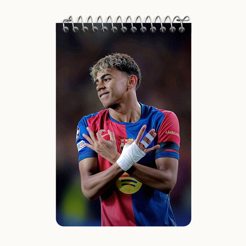 دفتر یادداشت 50 برگ خندالو طرح لامین یامال (Lamine Yamal) کد F14300