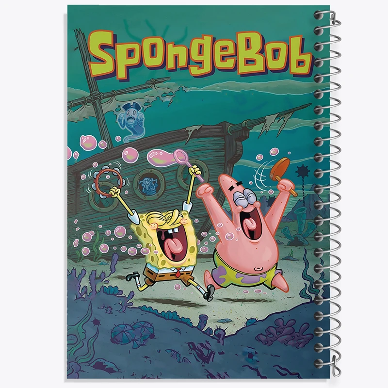 دفتر مشق 100 برگ خندالو طرح باب اسفنجی و پاتریک کد F9666