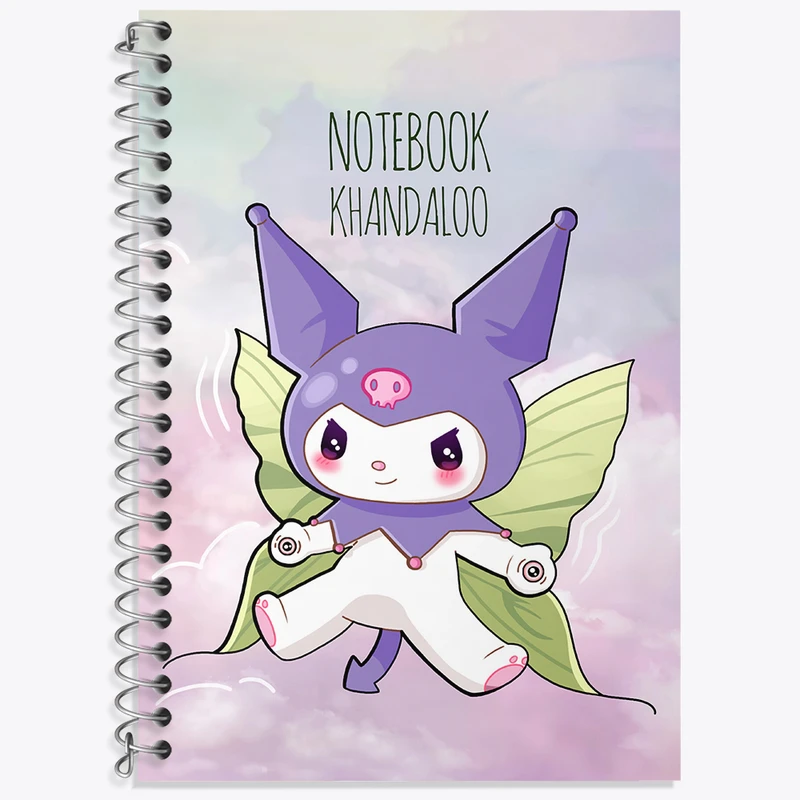 دفتر زبان دوخط 50 برگ خندالو طرح کرومی (Kuromi) کد N7805