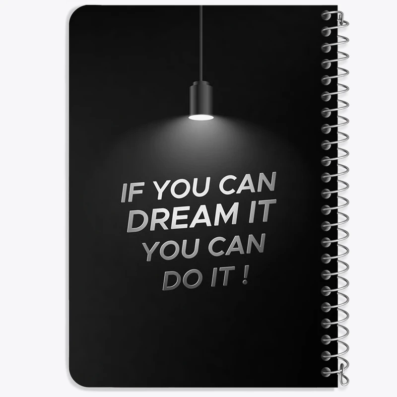 دفتر یادداشت 50 برگ خندالو طرح IF You Can Dream It You Can Do It کد F1202