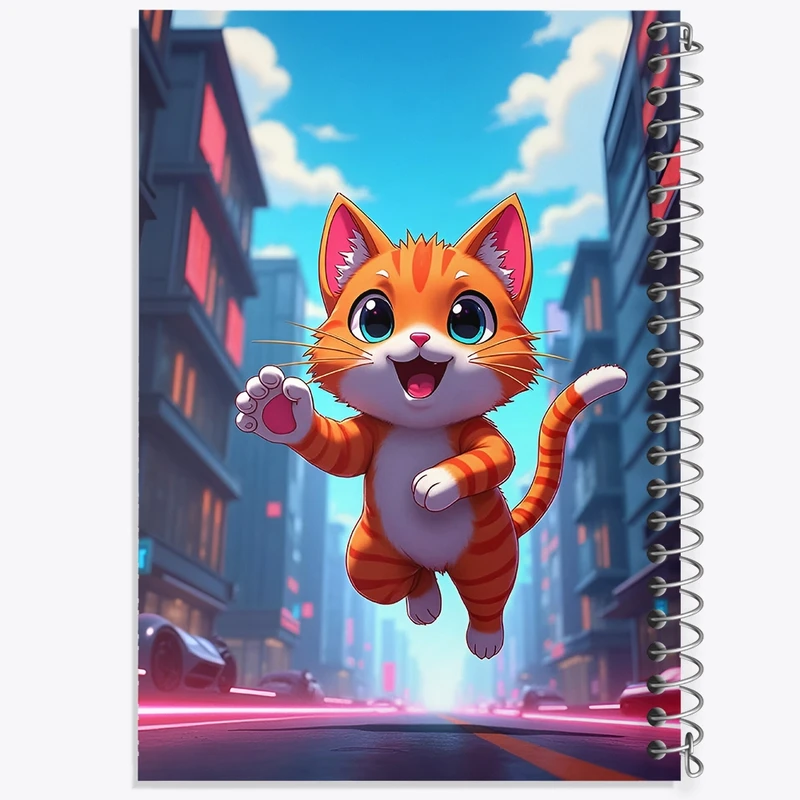 دفتر طراحی 50 برگ خندالو طرح گربه بامزه کد N3345