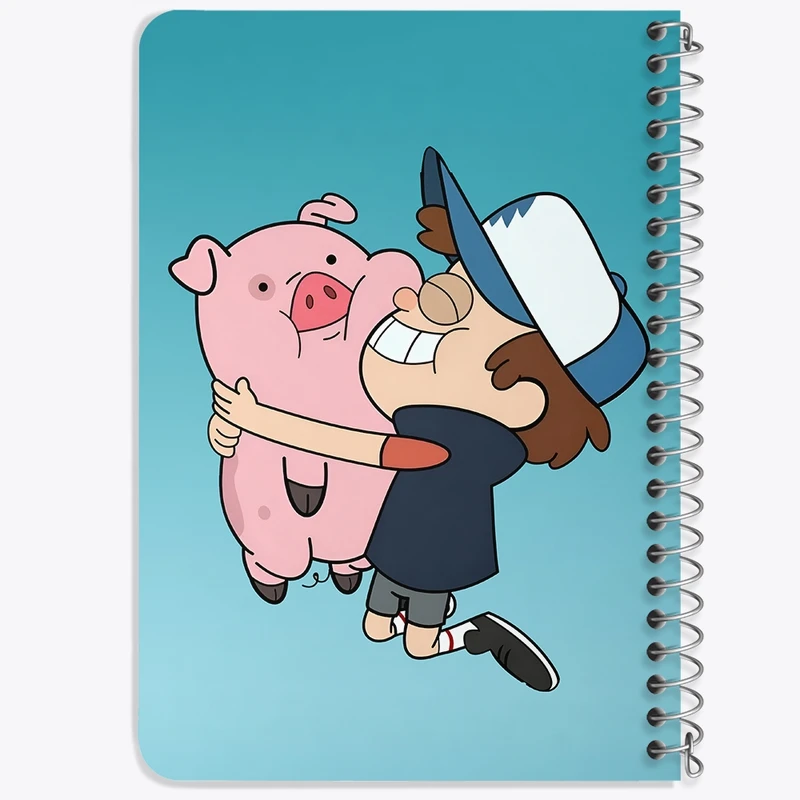 دفتر یادداشت 50 برگ خندالو طرح آبشار جاذبه (Gravity Falls) کد N9211