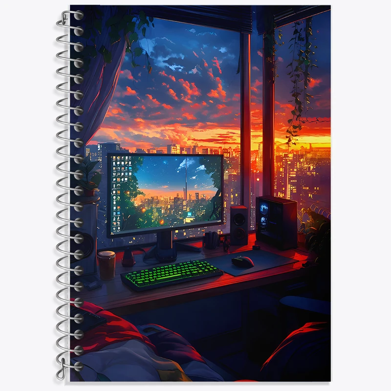 دفتر نت موسیقی 50 برگ خندالو طرح پنجره ی اتاق کد F12764