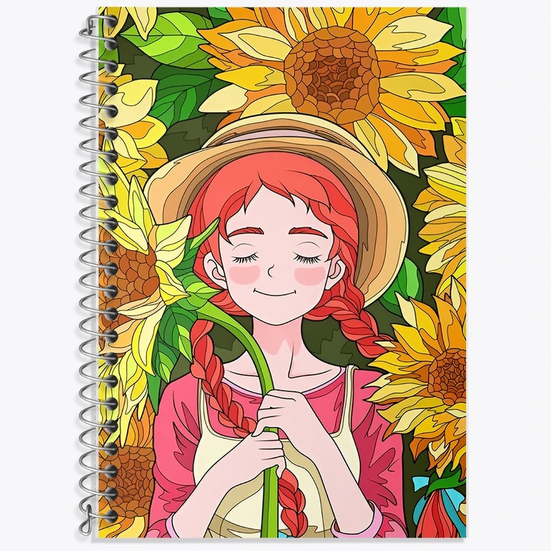 دفتر زبان 50 برگ خندالو مدل سه خط طرح آنشرلی کد F14115