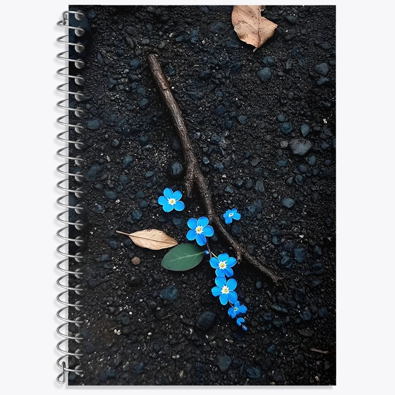 دفتر زبان 50 برگ خندالو مدل سه خط طرح گل کد N7333