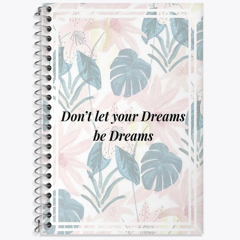 دفتر زبان 50 برگ خندالو مدل سه خط طرح Don't Let Your Dreams Be Dreams کد F11498