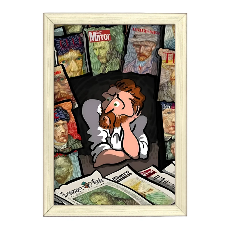 تابلو خندالو طرح ونسان ونگوگ کد F12716