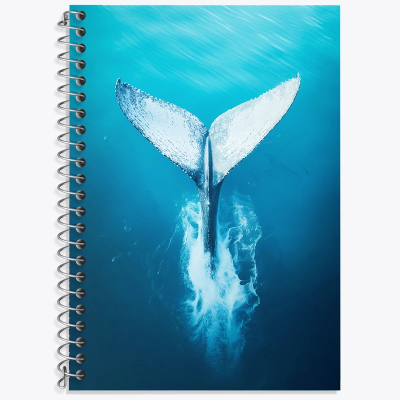 دفتر زبان 50 برگ خندالو طرح وال و نهنگ کد F3690