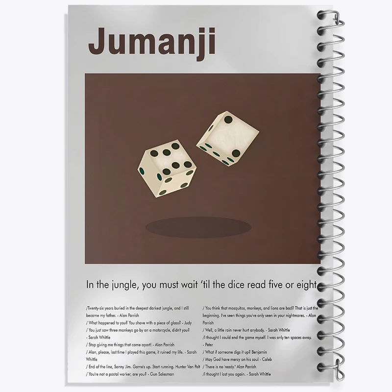 دفتر شطرنجی 50 برگ خندالو طرح جومانجی (Jumanji) کد F13819