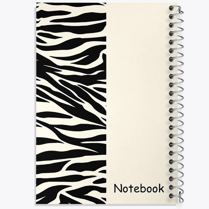 دفتر طراحی 50 برگ خندالو طرح بافت گورخری کد N6700