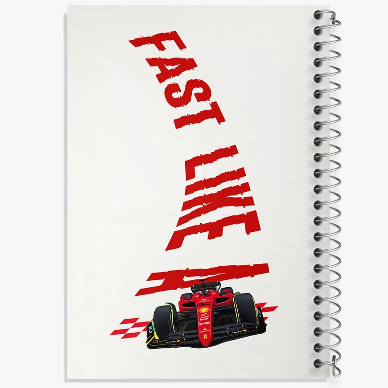 دفتر مشق 100 برگ خندالو طرح ماشین مسابقه ای کد F4954