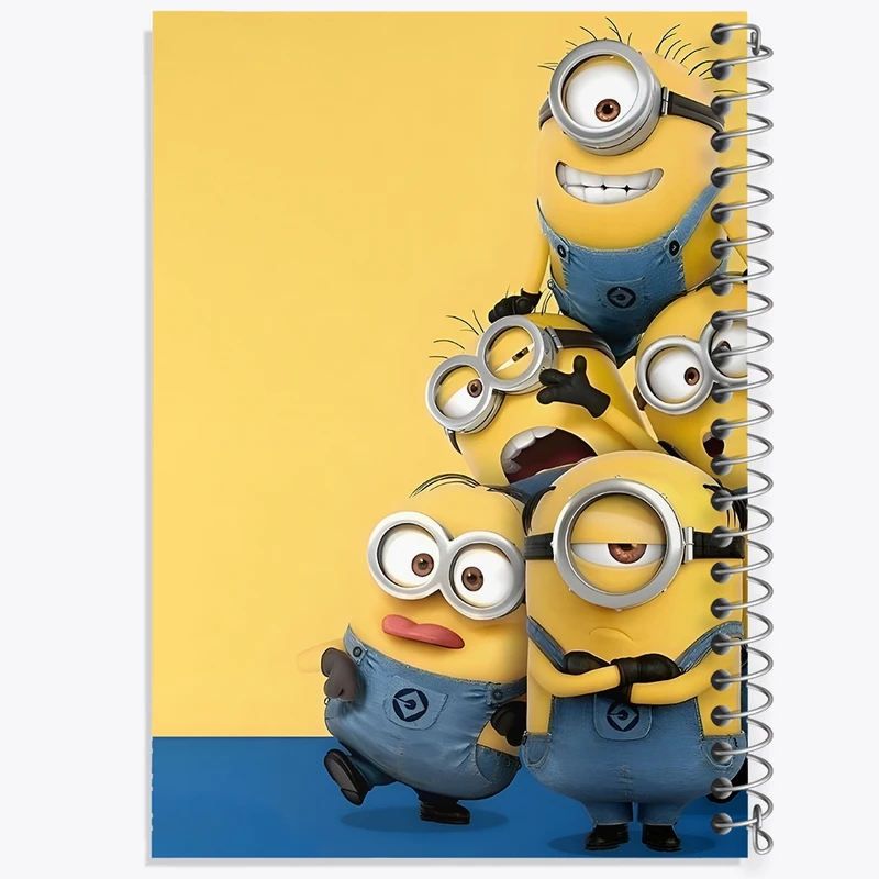 دفتر ژورنال نویسی 50 برگ خندالو مدل نقطه ای طرح مینیون‌ها (Minions) کد F3385