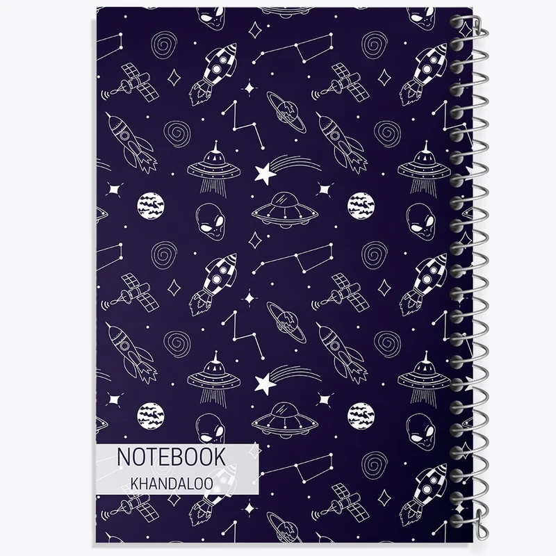 دفتر طراحی 50 برگ خندالو طرح فضایی کد N381
