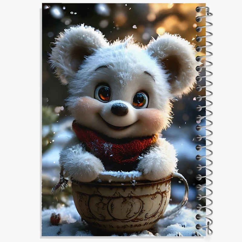 دفتر نقاشی 50 برگ خندالو طرح خرس قطبی بامزه کد F9916