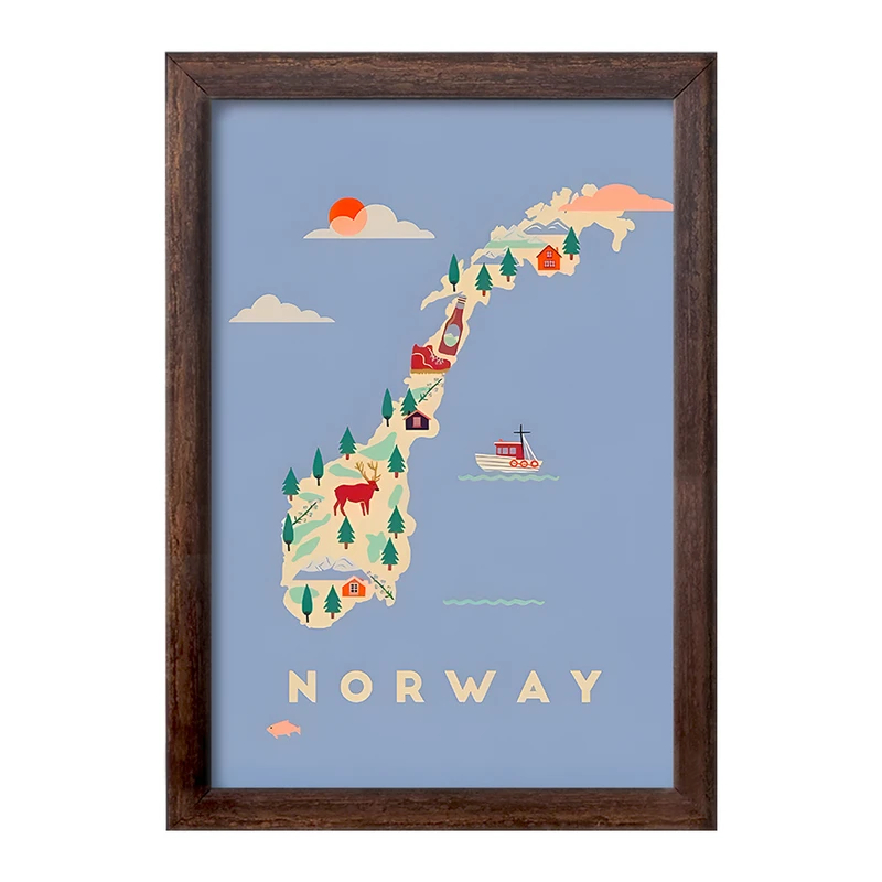 تابلو خندالو طرح نروژ (Norway) کد F14363