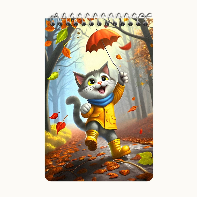 دفتر یادداشت 50 برگ خندالو طرح گربه بامزه کد F7090