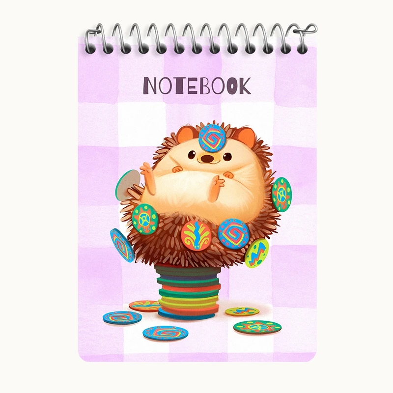 دفتر یادداشت 50 برگ خندالو طرح جوجه تیغی بامزه کد N6519