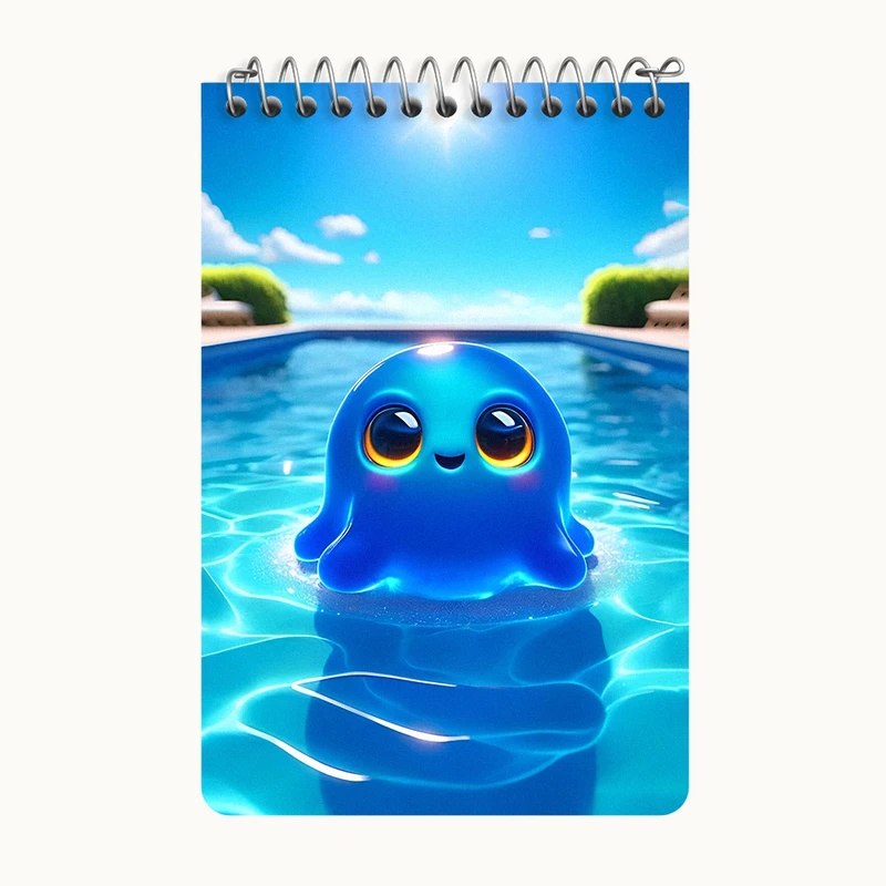 دفتر یادداشت 50 برگ خندالو طرح قطره ی آب کیوت کد F7540