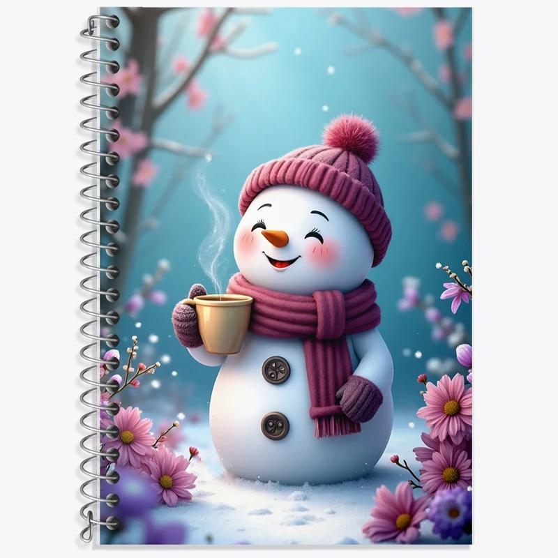 دفتر لغت 50 برگ خندالو طرح آدم برفی بامزه کد F8707