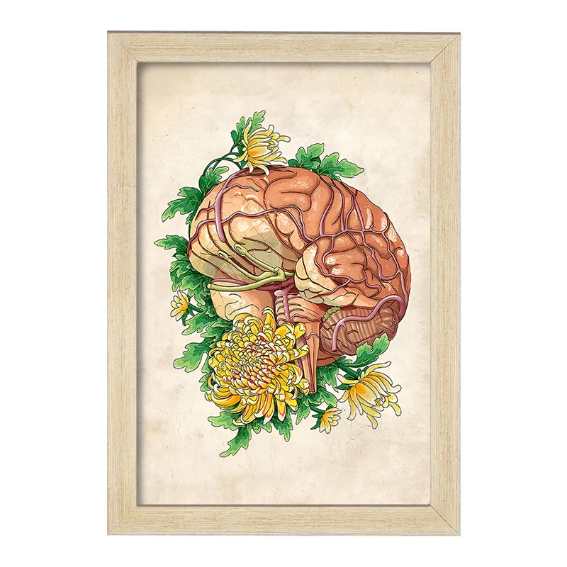 تابلو خندالو طرح آناتومی مغز (Brain Anatomy) کد F13997