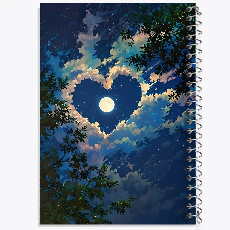 دفتر شطرنجی 50 برگ خندالو طرح آسمان و ماه کد F11604