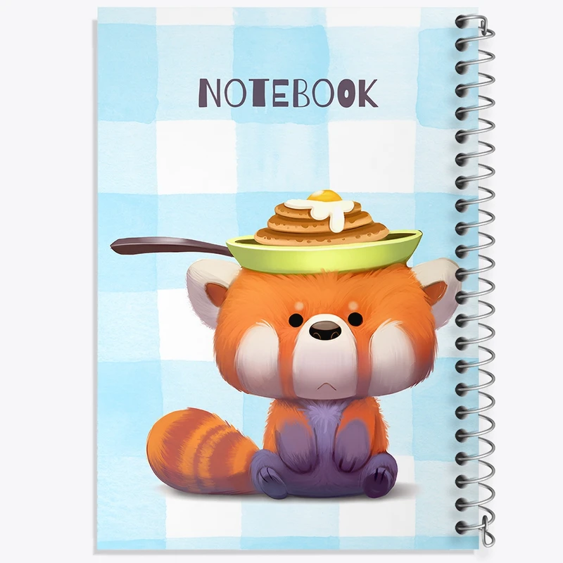 دفتر طراحی 50 برگ خندالو طرح راکون بامزه کد N6525