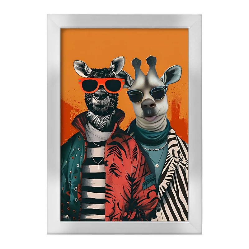 تابلو خندالو طرح زرافه و لامای بامزه کد F11764