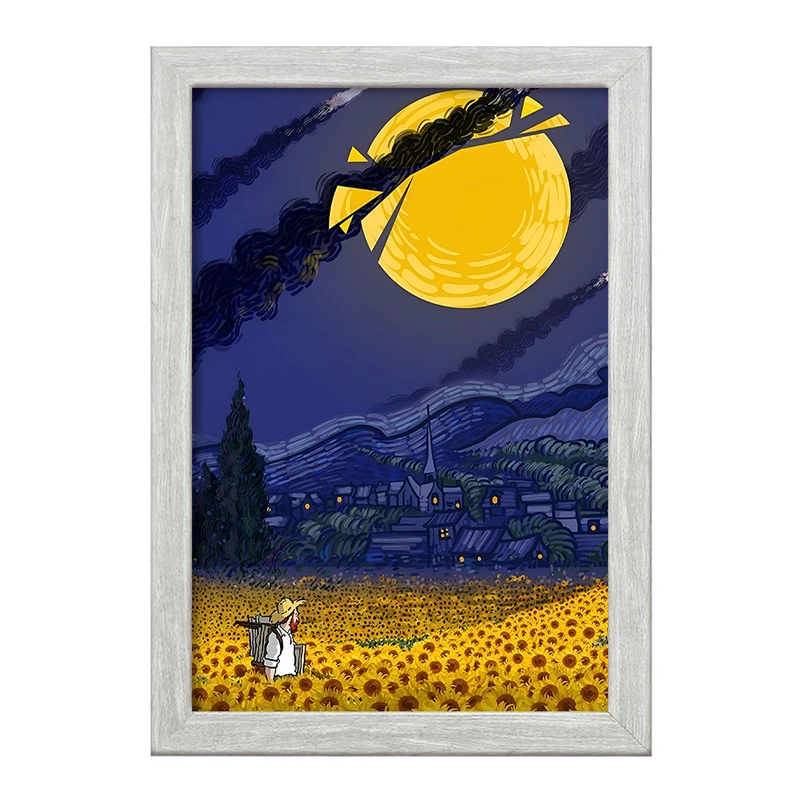 تابلو خندالو طرح ونسان ونگوگ کد F3927