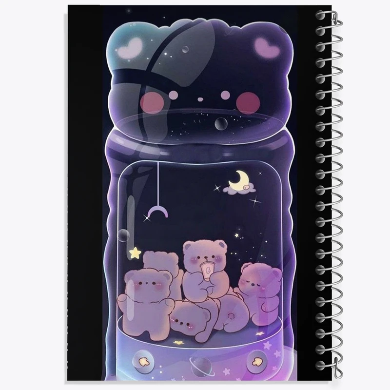 دفتر طراحی 50 برگ خندالو طرح خرس های کیوت کد N1782