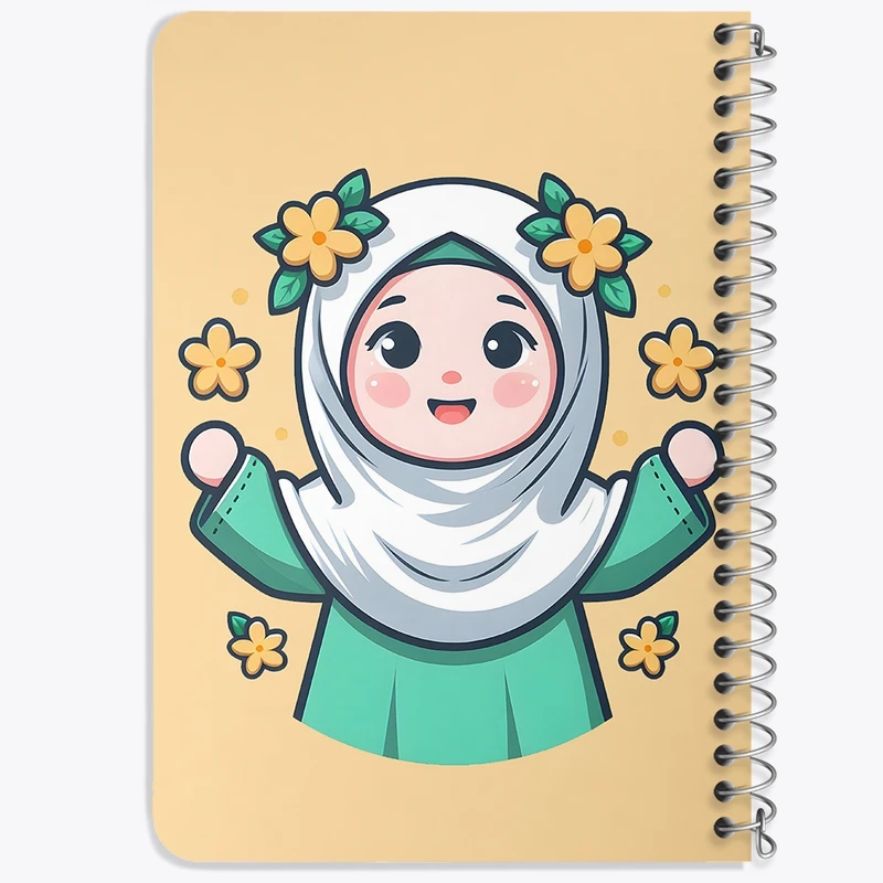 دفتر یادداشت 50 برگ خندالو طرح دخترانه کد N1417