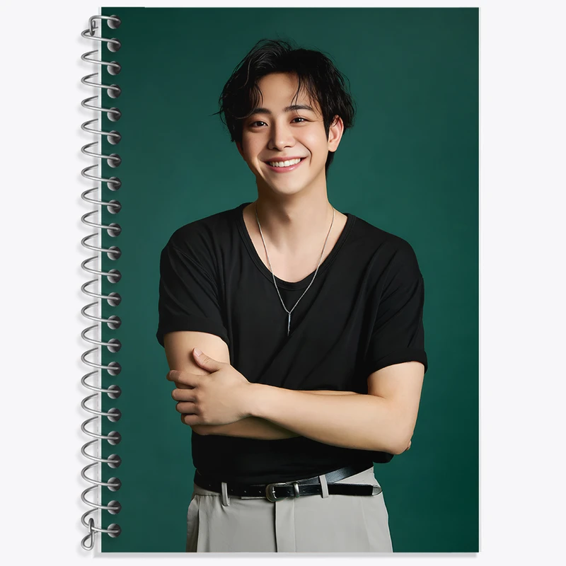 دفتر زبان 50 برگ خندالو مدل دو خط طرح کیم وو سونگ کد F11164