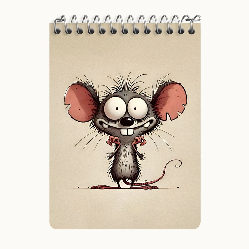 دفتر یادداشت 50 برگ خندالو طرح موش خنگ کد N7077