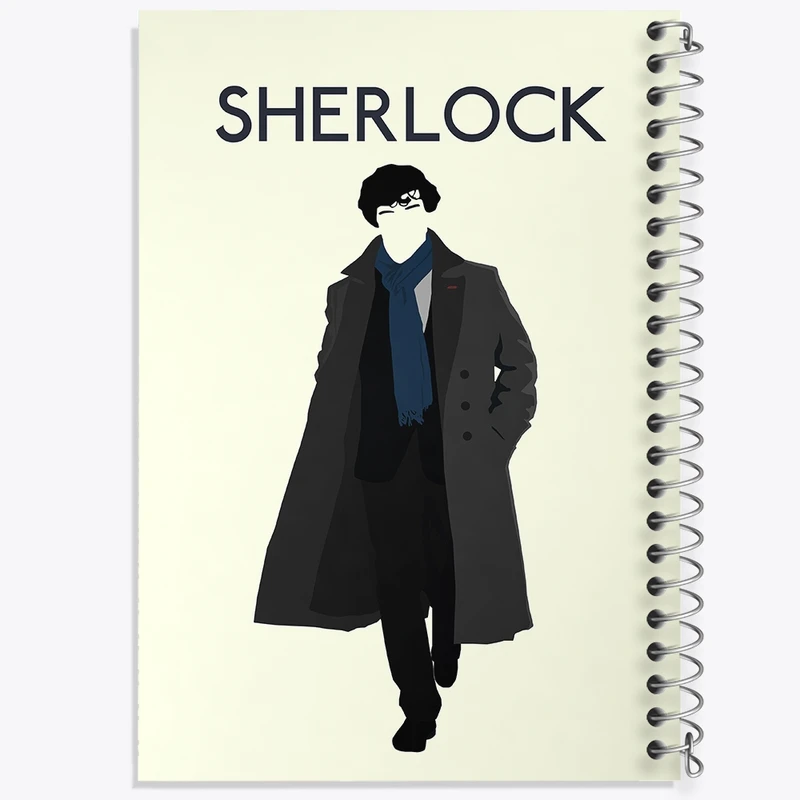 دفتر طراحی 50 برگ خندالو طرح شرلوک هولمز Sherlock Holmes  کد 10162