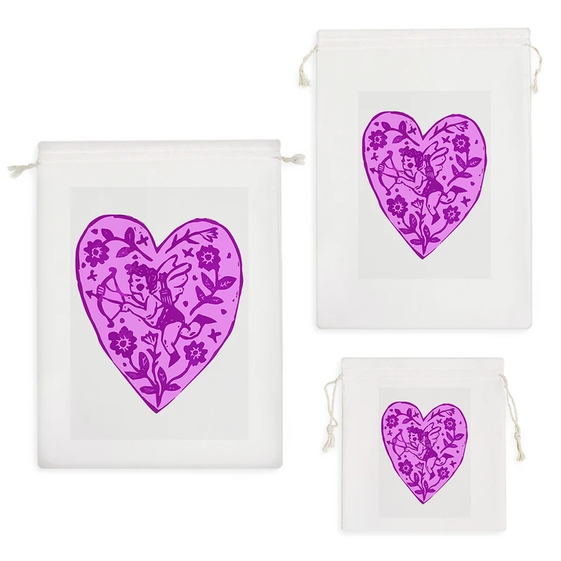 نظم دهنده خندالو مدل قلب فرشته‌ای بنفش کد 9317 مجموعه 3 عددی