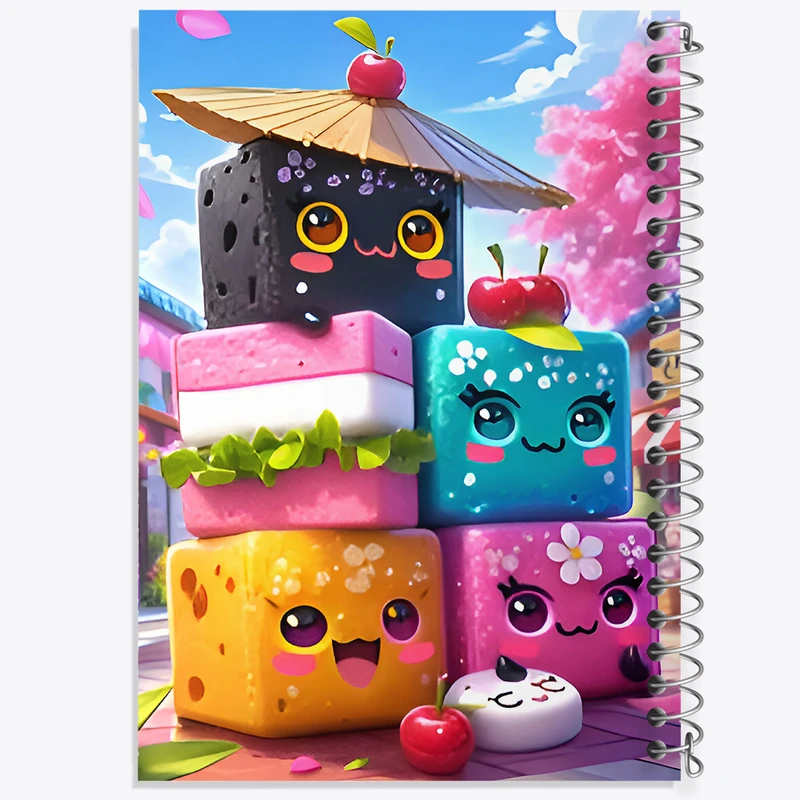 دفتر مشق 50 برگ خندالو طرح موچی میوه ای کد F9544