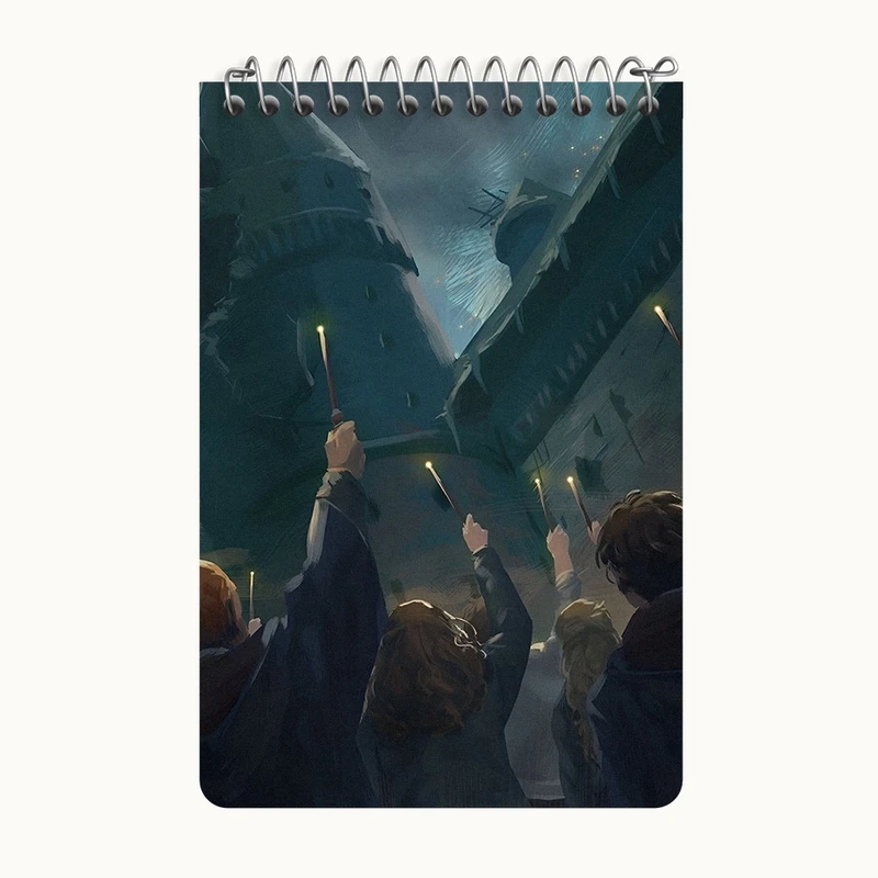 دفتر یادداشت 50 برگ خندالو طرح هری پاتر (Harry Potter) کد F4444