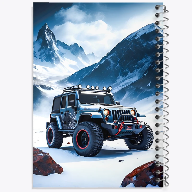 دفتر شطرنجی 50 برگ خندالو طرح ماشین آفرود کد F11880