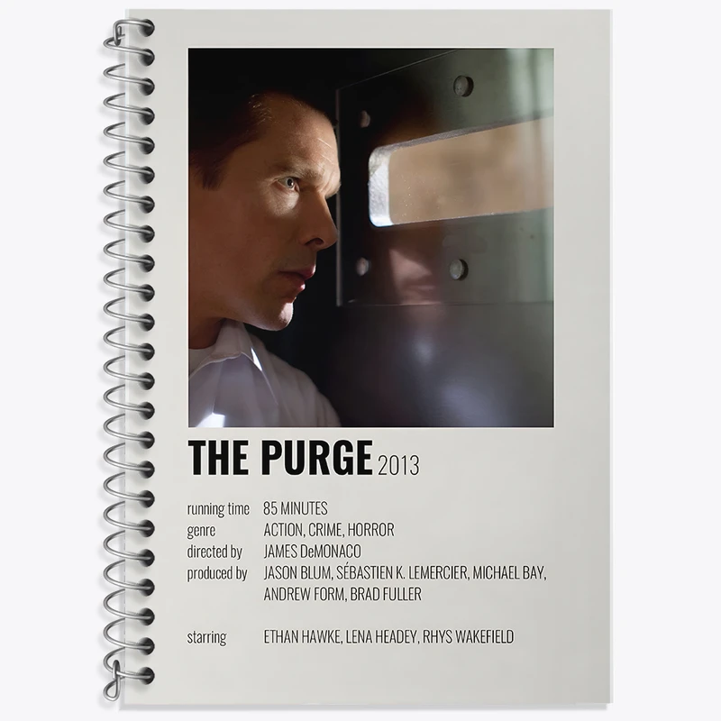 دفتر زبان دوخط 50 برگ خندالو طرح پاک سازی (The Purge) کد F12931