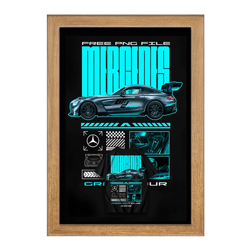 تابلو خندالو طرح مرسدس بنز (Mercedes Benz -AMG GT2) کد F13737