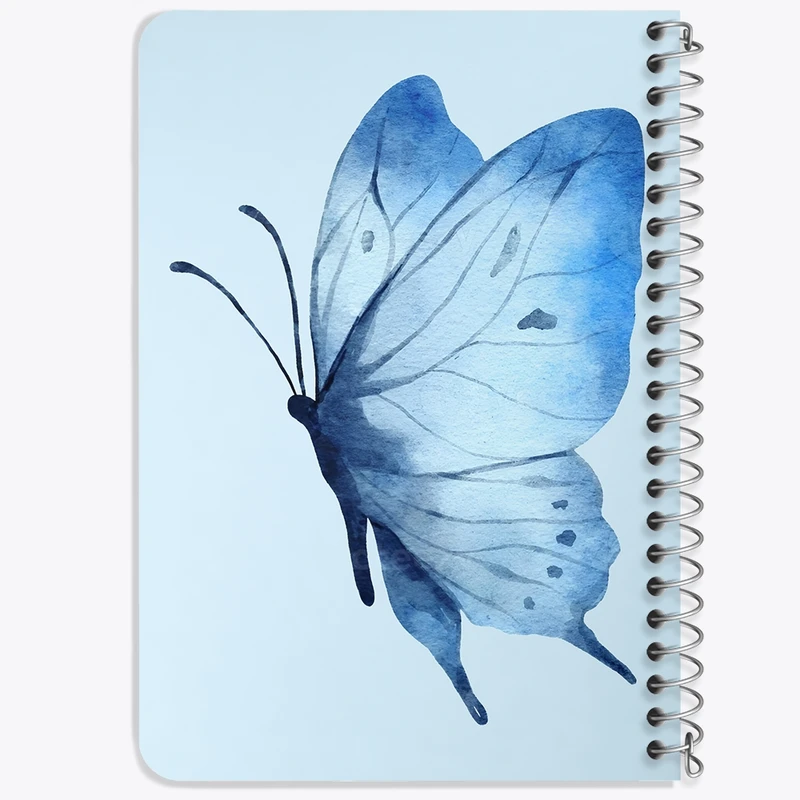 دفتر یادداشت 50 برگ خندالو طرح پروانه آبی کد F3687