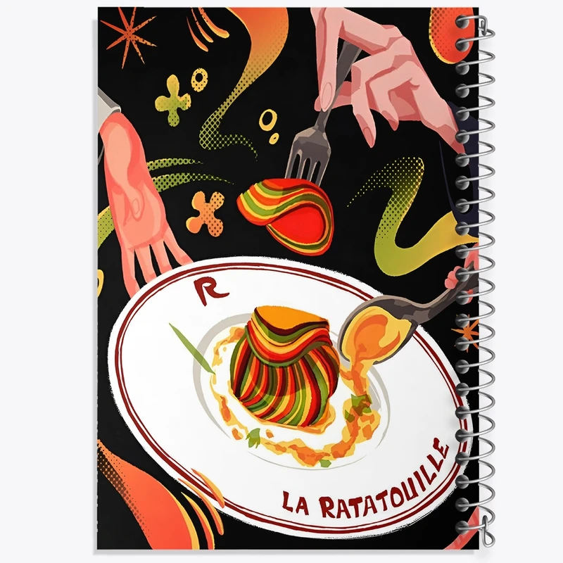 دفتر ژورنال نویسی 50 برگ خندالو مدل نقطه ای طرح راتاتویی (Ratatouille) کد F10286