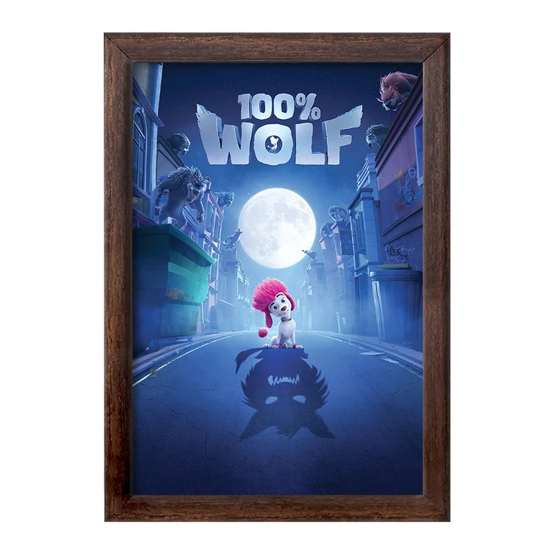 تابلو خندالو طرح صد درصد گرگ Wolf 100%  کد 4805