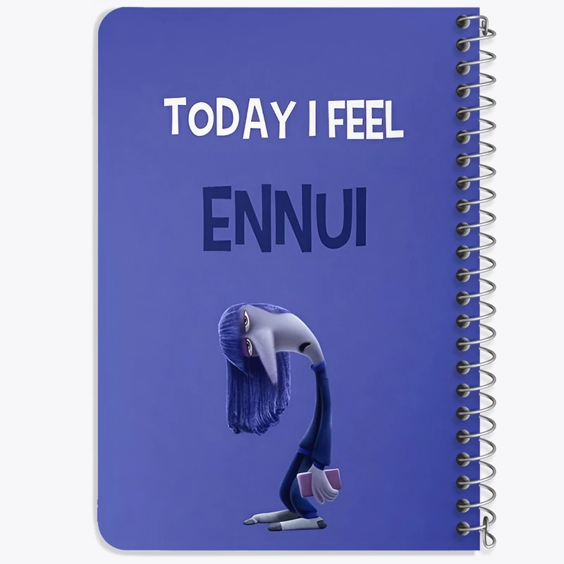 دفتر یادداشت 50 برگ خندالو طرح اینساید اوت (Ennui) کد N8409