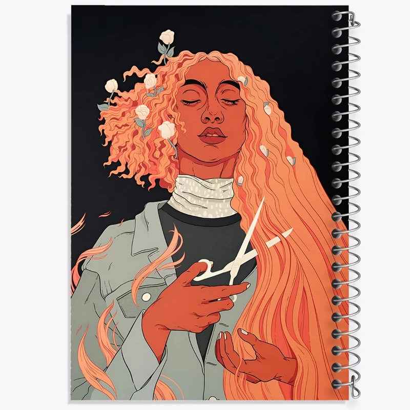 دفتر شطرنجی 50 برگ خندالو طرح دخترانه فانتزی کد N8427